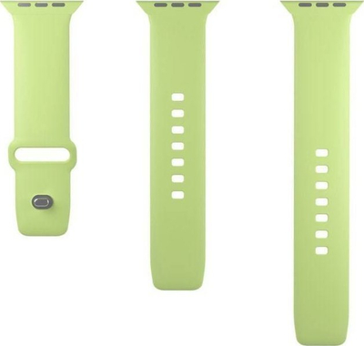 Rrip dore PURO ICON për Apple Watch 4 5 6 7 SE Ultra, 44 45 49mm, silikon, jeshile matcha