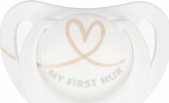 Qetësuese bebe NUK Star, silikon, set 2 copë, 0-6m, të bardha rozë
