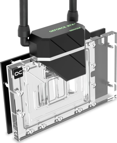 Ftohës uji AIO Alphacool Eiswolf 2, 360mm, për RTX 4080 FE, me backplate, i zi