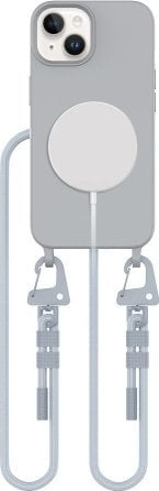 Futrollë Tech-Protect Magnecklace MagSafe për iPhone 13, TPU, me varëse, gri