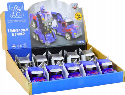 Lodër transformuese LEAN Toys Auto Robot Truck 2in1, kamion në robot, 2 ngjyra