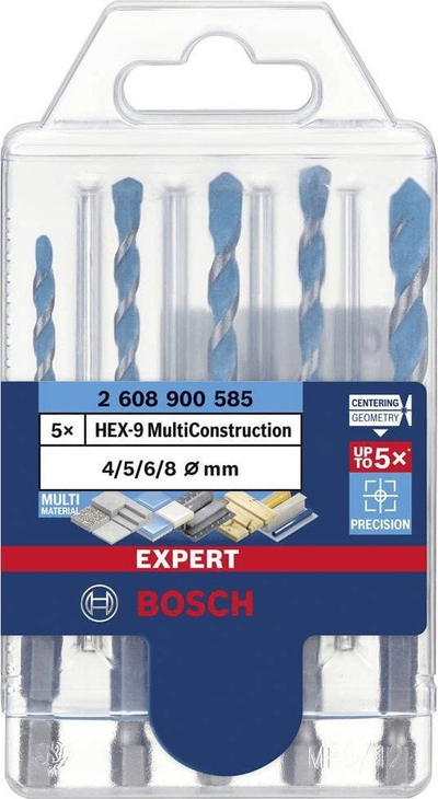 Set shpuese Bosch Expert HEX-9 MultiConstruction, 5 copa, 4-8mm