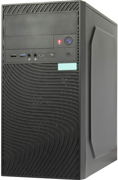 Kuti kompjuteri Inter-Tech IT-6516 Ripple, tower MicroATX, USB-C 3.2 Gen2, e zezë