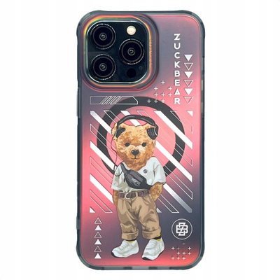 Mbrojtëse telefoni Zuck Bear New York Never Sleeps, MagSafe, transparente holo