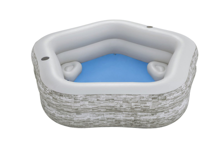 Pishinë Bestway Family Lounge 54423, 213x206x53 cm, për oborr, gri