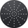 Kokë dushi Hydroland Round, 23 cm, efekt rain shower, e zezë