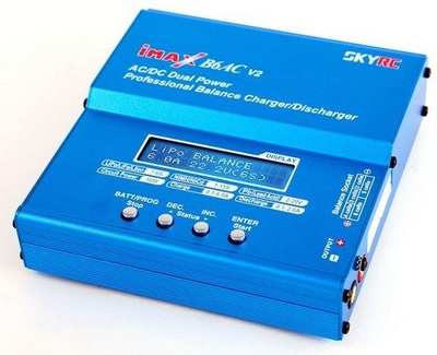 Karikues baterie SKYRC IMAX B6AC V2, balancues LiPo, hyrje AC/DC, blu