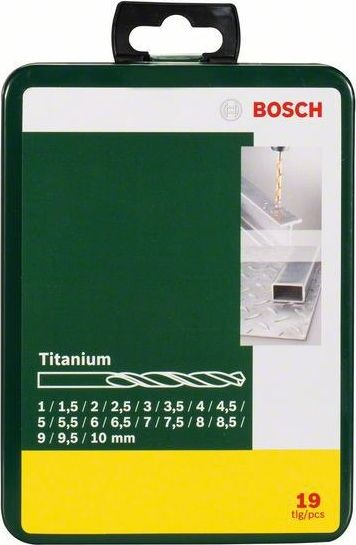 Set spiralësh për hekur Bosch HSS TiN, 19 copa, 1‑10 mm