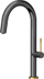 Rubinet kuzhine Quadron Haley T Line SteelQ, metal grafit me të artë
