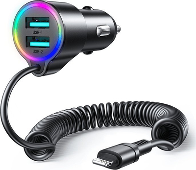 Karikues makine Joyroom JR, 2x USB, kabllo Lightning 1.5m, i zi