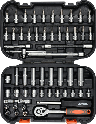 Set çelësash STHOR 1/4 " 56 copë (58643)