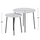 Set tavolina për kafe 2-pjesësh Cupper Φ55x45Hcm (HM9878.12), bardhë/ zezë