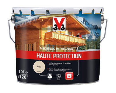 Impregnues druri V33 High Protection, antiseptik, 10L, i bardhë