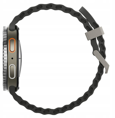 Bezel për orë inteligjente Spigen Bezel Tune Diver për Samsung Galaxy Watch8 44mm, çelik inoksi, i zi
