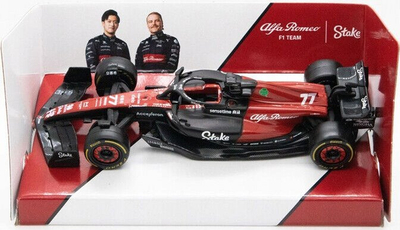 Maket makine Bburago Alfa Romeo F1 C43 Valtteri Bottas, shkallë 1:43, kuqe e zezë