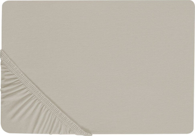 Çarçaf fitted BELLANI JANBU, pambuk, 180 x 200 cm, bezhë taupe