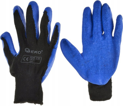 Doreza pune dimri GEKO, madhësia 9, pambuk me latex, blu