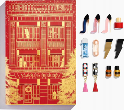Kalendar adventi Carolina Herrera Advent Calendar, 12 pjesë, edicion festiv, i kuq