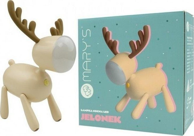 Lampë nate Marys Deer Lamp, LED, me intensitet të rregullueshëm, bezhë