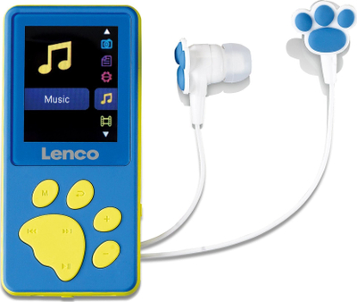 MP4 плеер Lenco Xemio 560BU, 8GB, екран 1.8", сина боја