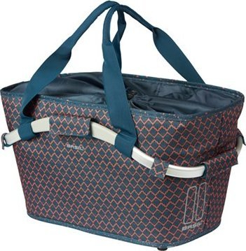 Shportë e pasme biçiklete Basil Carry All MIK, 22L, poliester kundra ujit, blu navy