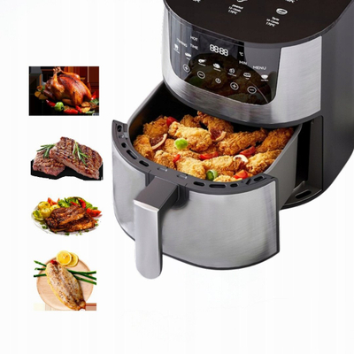 Fritezë me ajër Linbox Oil-free, 4.5L, 1400W, inox e zezë
