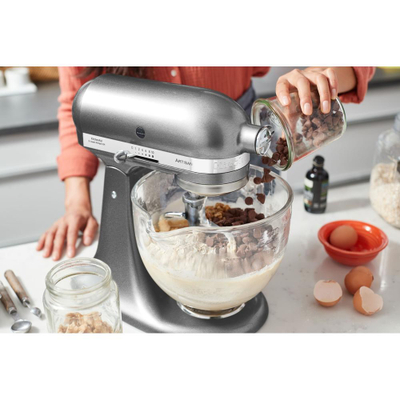 Mikser kuzhine KitchenAid Artisan 5KSM185PSEMS, 4.8L, 300W, gri metalik
