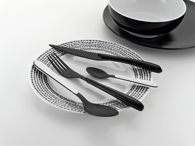 Set takëmesh Amefa Trend Lumino, 16 copa, çelik inox, bardh e zi