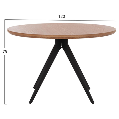 Tavolinë ngrënieje MANDY, MDF + finier, 140×80×75 cm (HM9302.01)