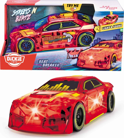 Makina lodër Dickie Toys Beat Breaker Streets N Beatz, 20cm, me drita dhe muzikë, e kuqe