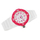 Orë dore CASIO LRW-200H-4B, analoge, 100 m e papërshkueshme nga uji, e bardhë me roze