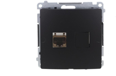 Prizë kompjuterike Simon Basic RJ45, Cat.6, e ekranizuar, e zezë