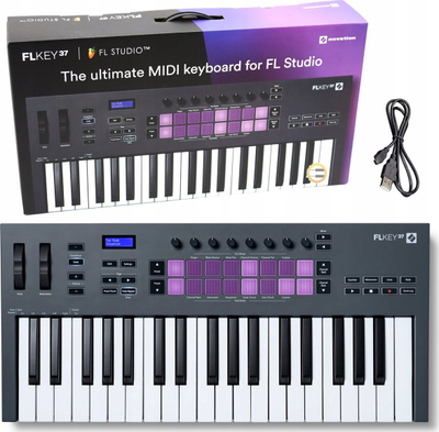Keyboard MIDI Novation FL Key 37, 37 taste, kontroll FL Studio, i zi