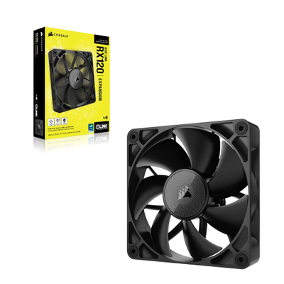 Ventilator për kasë CORSAIR iCUE Link RX Series 120mm, PWM, i zi