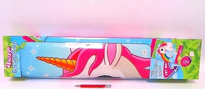 Декоративен тепих Единорог ЛЕД за девојчиња, 72 x 120 cm, полиестер, розова