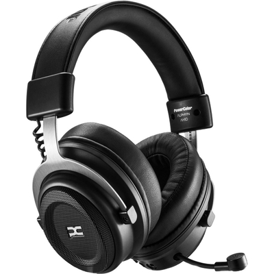 Слушалки за гејминг PowerColor ALPHYN AH10, безжични 2.4GHz, 30 часа батерија, црни