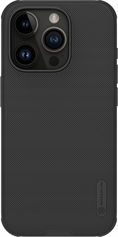 Kapak telefoni Nillkin Super Frosted Pro për iPhone 15 Pro, material i përforcuar, i zi