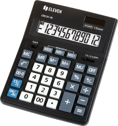 Калкулатор масичен Eleven Eleven CDB1201-BK, 12 цифри, црн