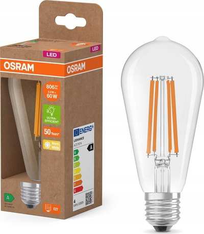 Llampë LED Osram Classic Edison 4099854235634, 3.8W, E27, xham i tejdukshëm