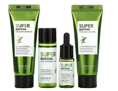 Set për fytyrë Some By Me Super Matcha Pore Care, maskë, 42 g + xhel pastrues, 42 ml + serum, 10 ml + tonik, 30 ml