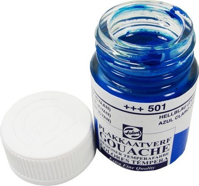 Bojë guashi Talens Gouache 501, 16ml, ekstra fine, cyan blu