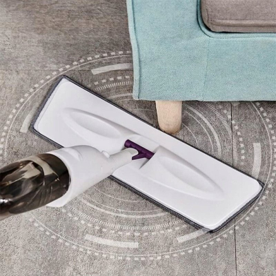 Mop i sheshtë me sprucues, depozitë 350 ml, pëlhurë mikrofibre, gri