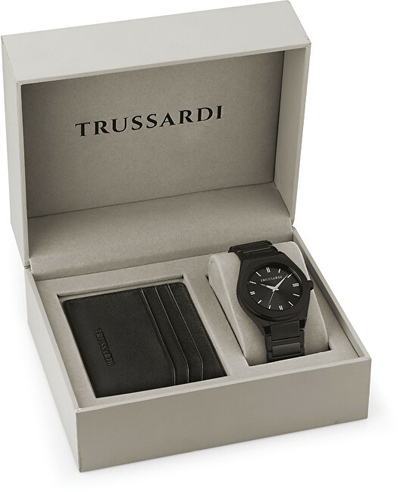 Set orë dore dhe kufje TRUSSARDI Big Wrist R2453156007