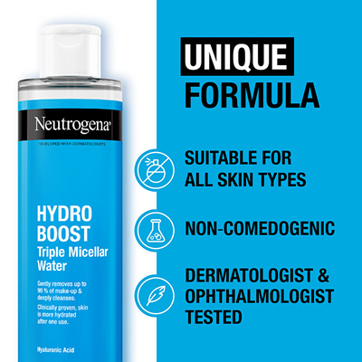 Ujë micellar Neutrogena HydroBoost (Tripple Micellar Water), 400 ml