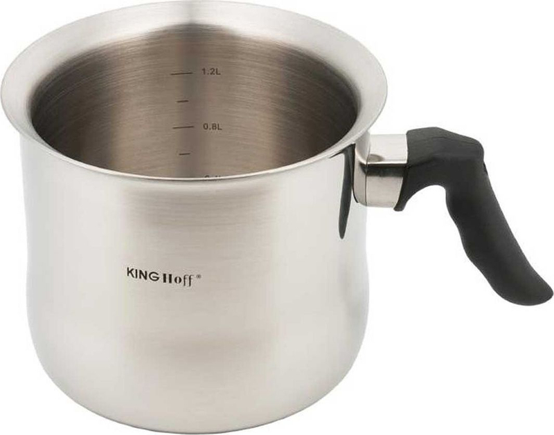 Tenxhere qumështi KingHoff, 1.5 l, e argjendtë