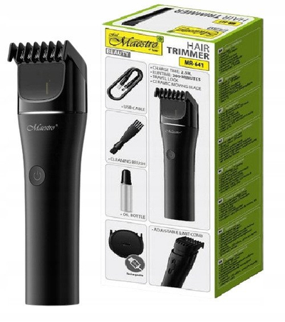 Тример за коса Maestro MR-641, без кабел, полнење USB, црн