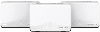 Sistem mesh Wi‑Fi Mercusys Halo H27be, Wi‑Fi 7, BE3600, set me 3 copë, i bardhë