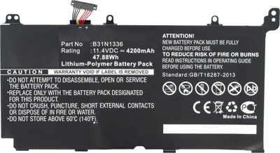 Bateri laptopi CoreParts MBXAS-BA0034, për Asus R553LF R553LN, e zezë