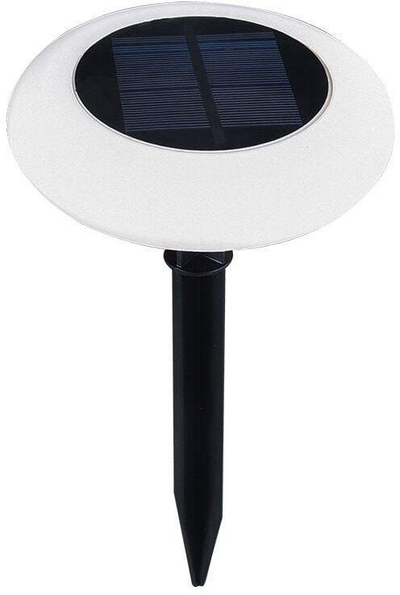 Llambë dekorative diellore Domoletti Voozy, LED RGB, IP44, e bardhë e zezë