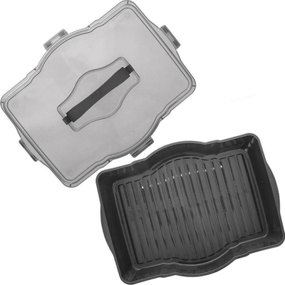Enë kuzhine Orion, drejtkëndore me kapak, për torta dhe ëmbëlsira, transparente